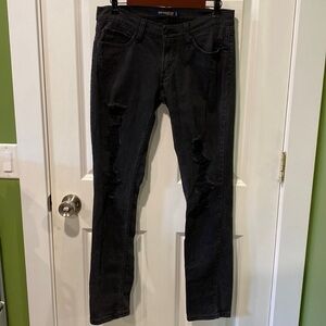Levi’s Black Distressed Too Superlow 524 Red Tab EUC